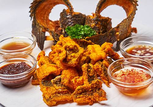 with Four Sauces